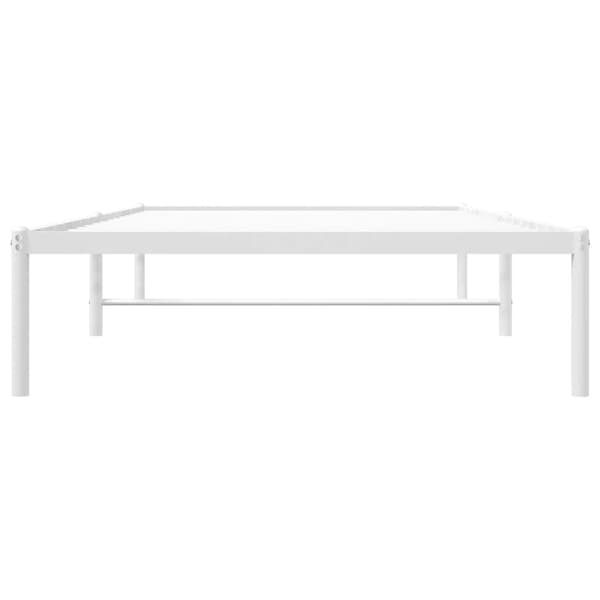 Sängram metall vit 100x200 cm