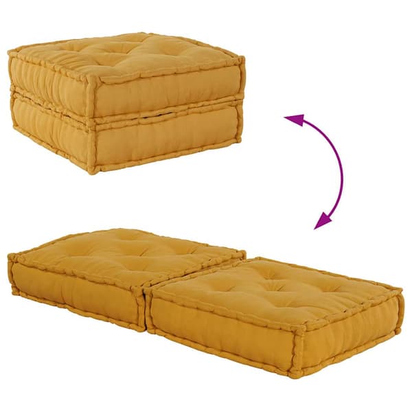 Modulär soffa gul 70x70x36 tyg
