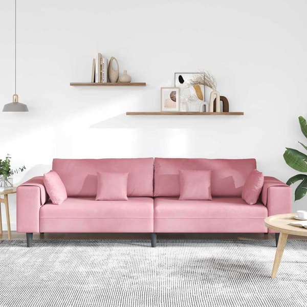 Soffa Rosa 250 x 77 x 76 cm Sammet