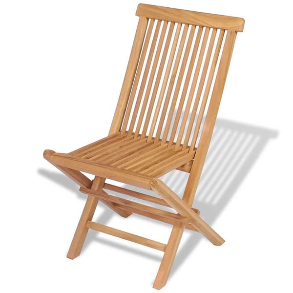 Hopfällbara trädgårdsstolar 4 st massiv teak