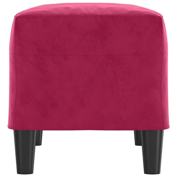 Bänk vinröd 70x35x41 cm sammet