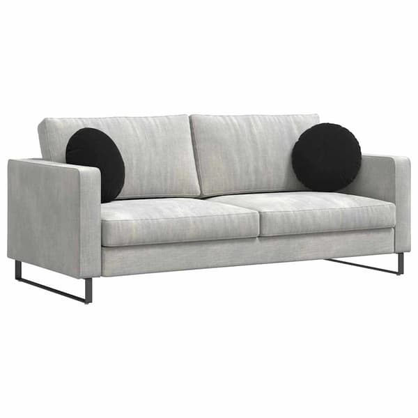 Sittkuddar 2 pcs Svart Ø 40 x 13 cm Sammet