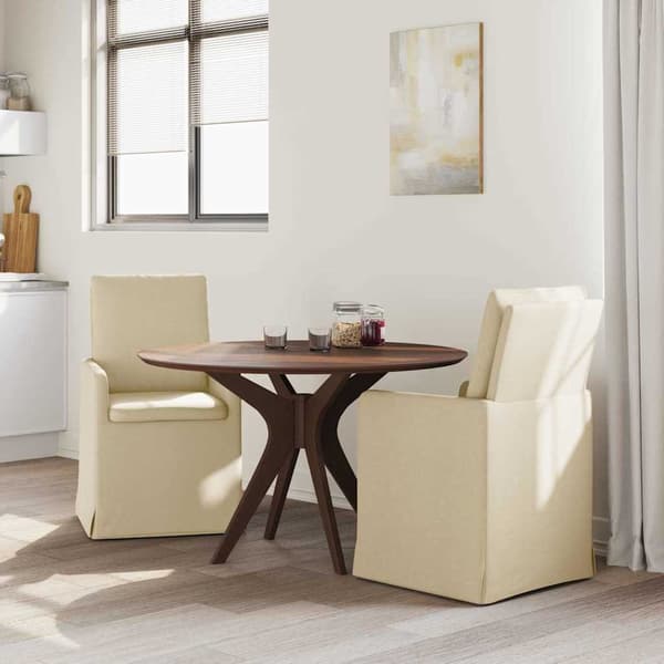 Matstolar 2 pcs Kräm 57 x 67 x 98 cm tyg