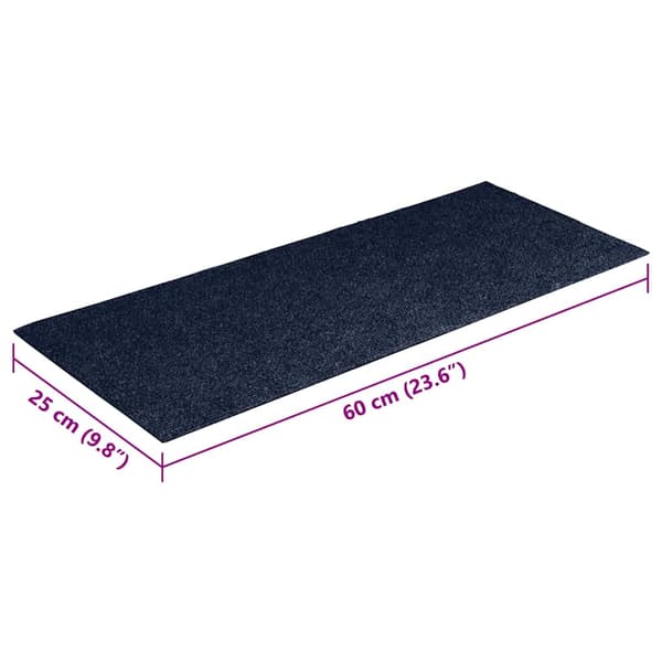 Trappmattor självhäftande 15 st 60x25 cm marinblå rektangulära