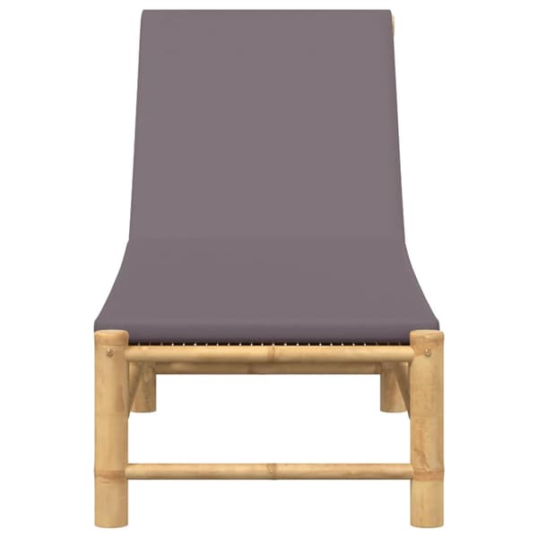 Solsäng med dynor 55x199x30 cm bambu