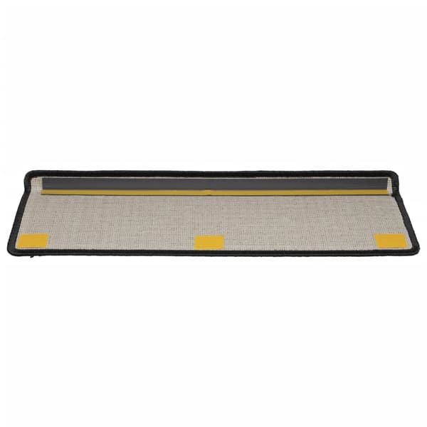 Trappmattor 15 st 65x21x4 cm svarta rektangulära kanter
