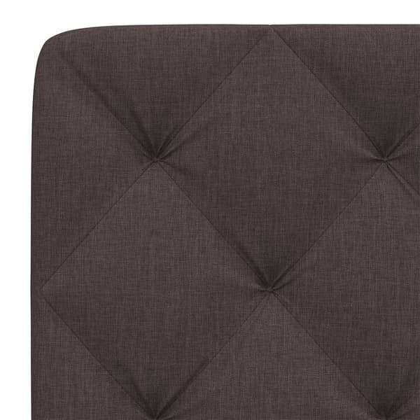Headboard Cushion Dark Brown 120 cm Fabric