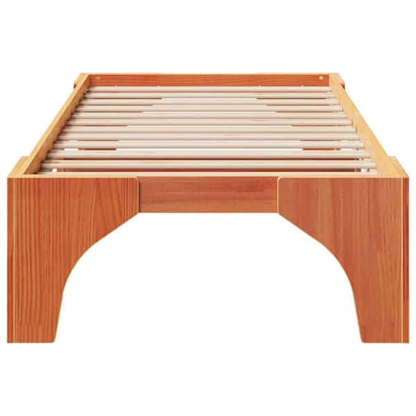 Sängram Brun 100 x 200 cm Massiv furu