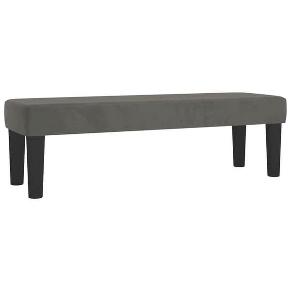 Ramsäng med madrass mörkgrå 140x190 cm sammet