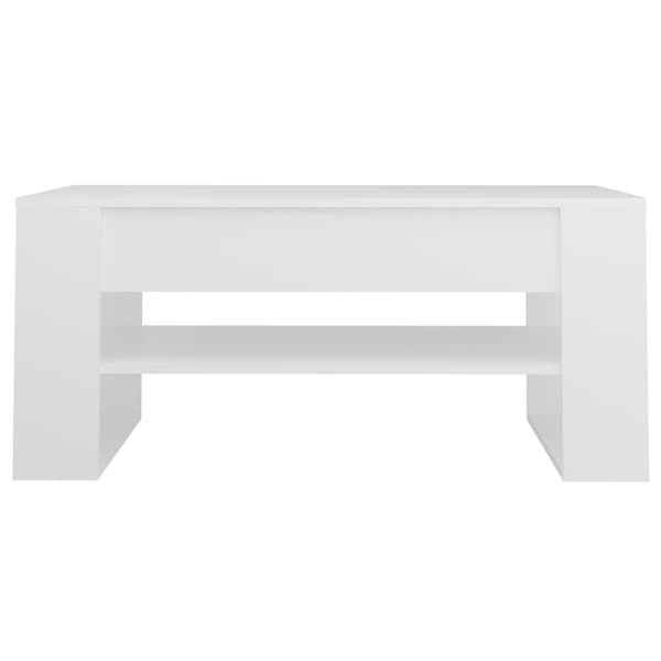 Soffbord vit 102x55x45 cm konstruerat trä