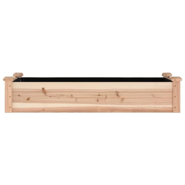 Odlingslåda med foder 120x45x25 cm massivt granträ