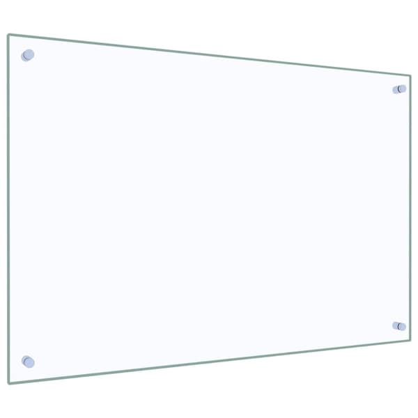 Stänkskydd transparent 90x60 cm härdat glas