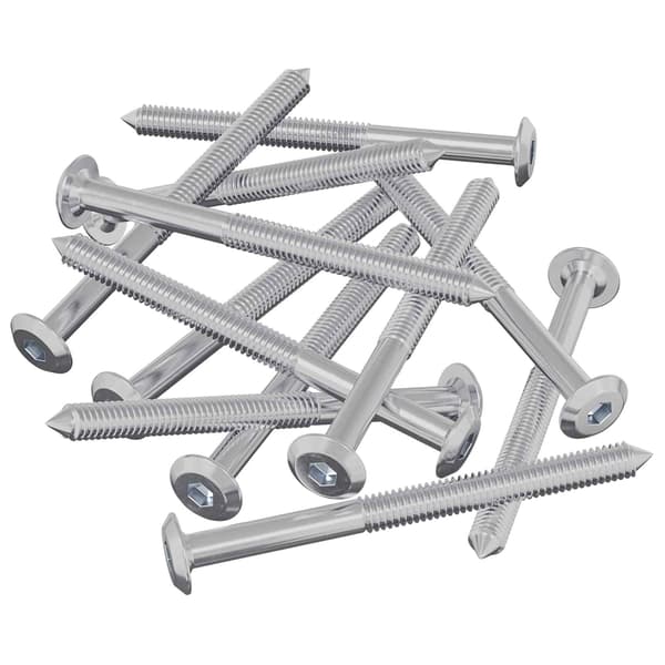 Möbelskruvar 12 pcs Silver M6 x 85 mm Stål