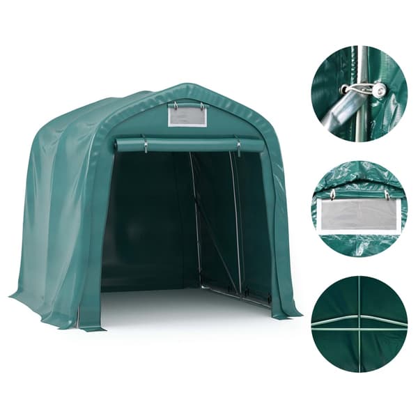 Garagetält PVC 1,6x2,4 m grön