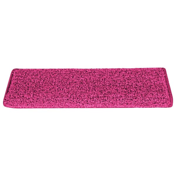 Trappmattor 15 st 65x21x4 cm rosa rektangulär kant