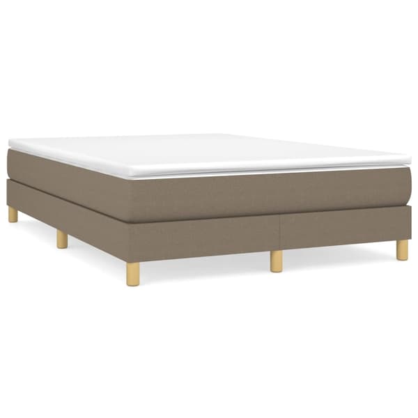 Boxspring-sängram taupe 140x200 cm tyg