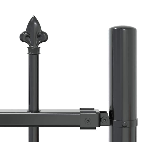 Trädgårdsstängsel Woerden 240 x 115 cm Pulverlackerad stål Grå