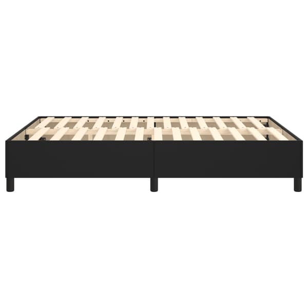 Boxspring-sängram svart 140x190 cm konstläder