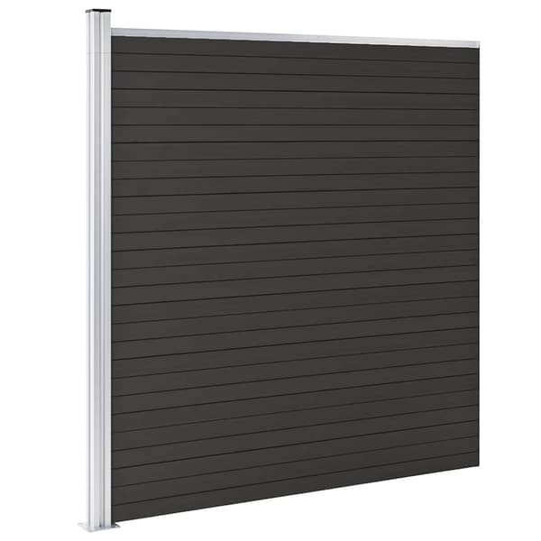 Staketpanel WPC 175x186 cm svart