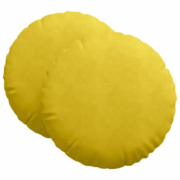 Sittkuddar 2 pcs Gul Ø60 x 21 cm Sammet