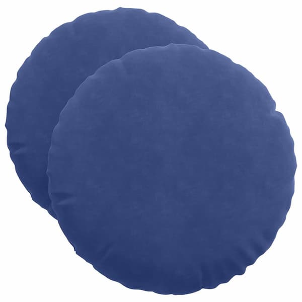 Sittkuddar 2 pcs Polisblå Ø50 x 19 cm Sammet