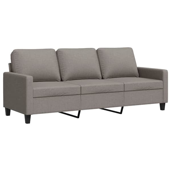 3-sitssoffa taupe 180 cm tyg