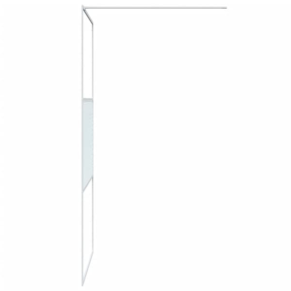 Duschvägg vit 100x195 cm klart ESG-glas