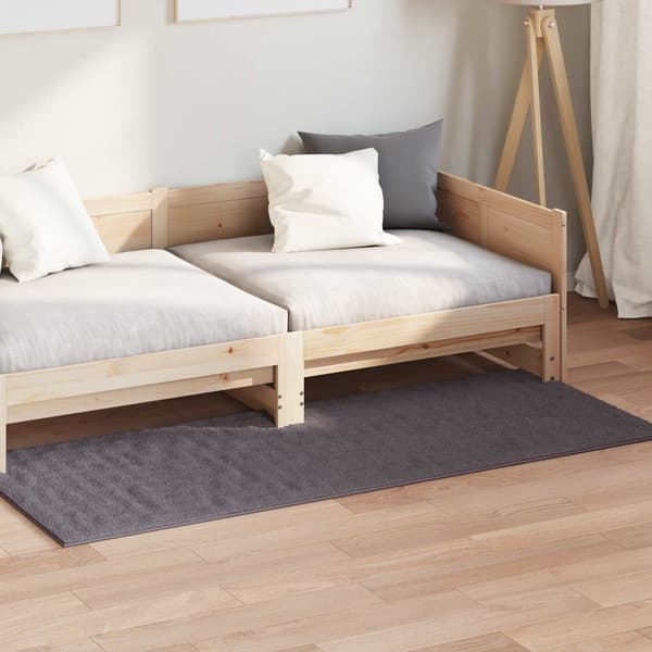 Områdesmattor Rektangulär SIROLO Antracit 150 x 80 cm Polyester