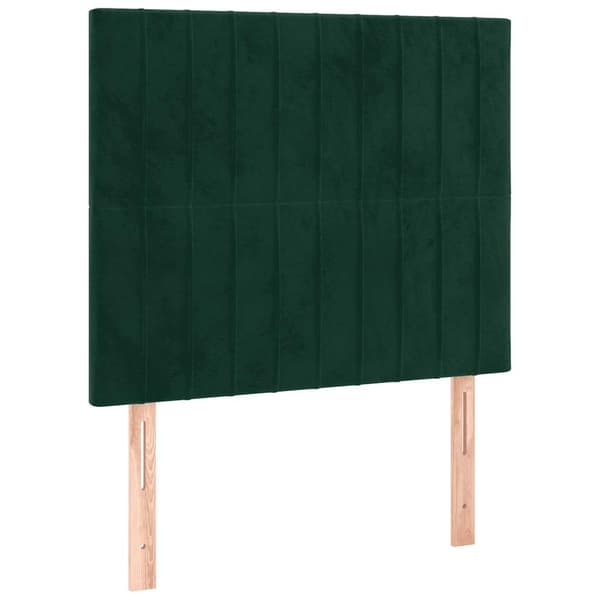 Sänggavel mörkgrön 90x5x118/128 cm sammet