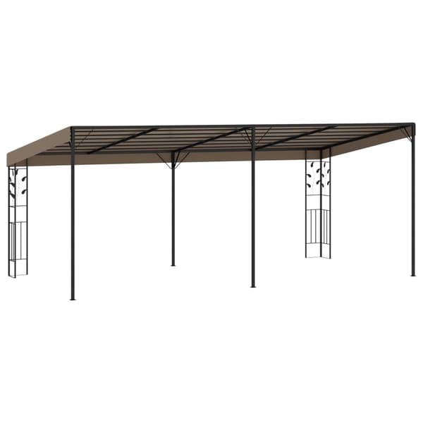 Väggmonterad paviljong 6x3x2,5 m taupe
