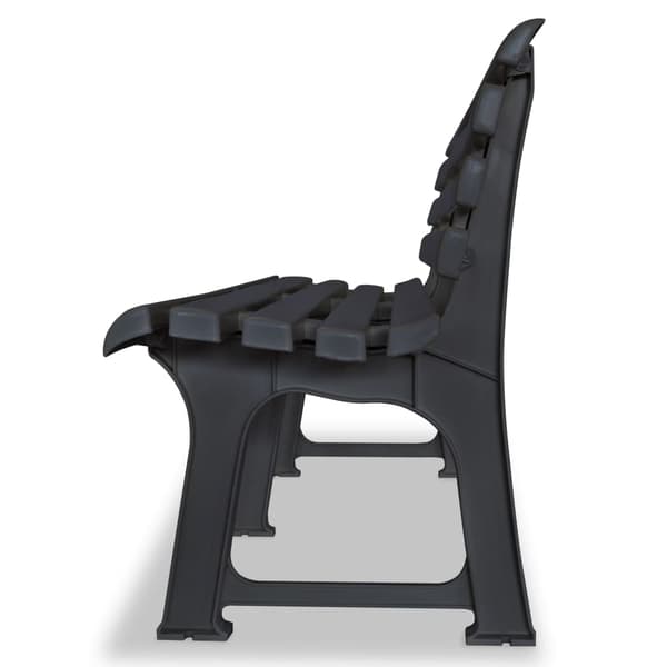 Trädgårdsbänk 145,5 cm plast antracit