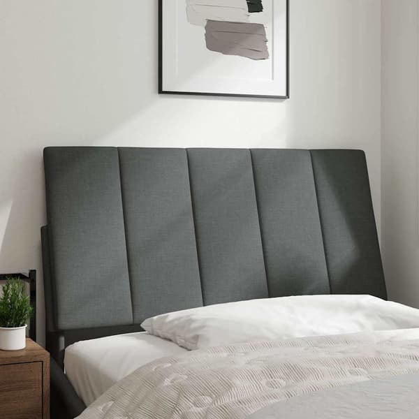 Headboard Cushion "Hanko" Dark Grey 100 cm Fabric