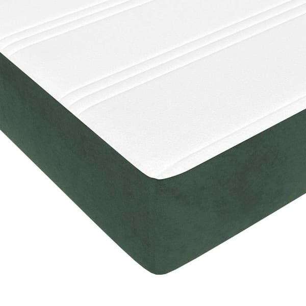 Pocketresårmadrass medium mörkgrön 160x220x20 cm sammet