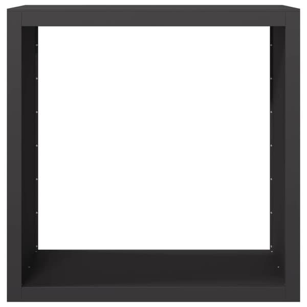 Vedställ svart 100x40x100 cm stål