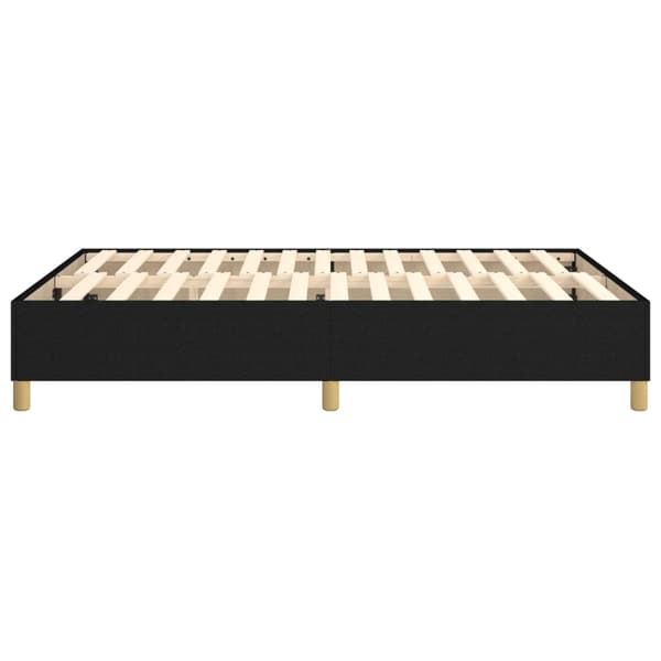 Boxspring-sängram svart 140x190 cm tyg