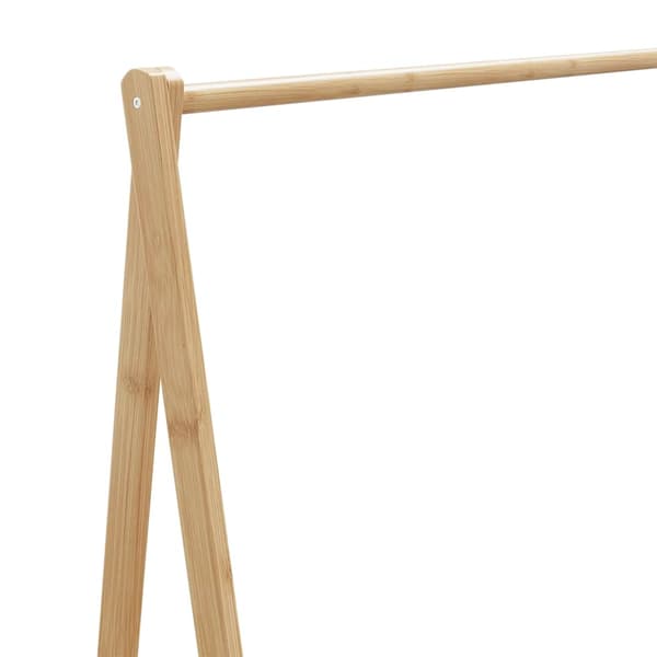 Klädställ med hyllor 106x34x102 cm bambu