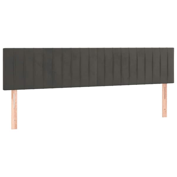 Ramsäng med madrass mörkgrå 120x190 cm sammet