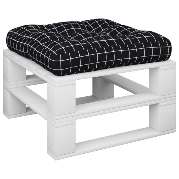 Palldyna svartrutig 60x60x12 cm tyg