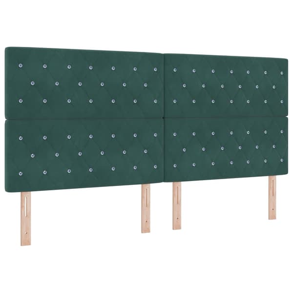 Huvudgavel Mörkgrön 200 cm Sammet