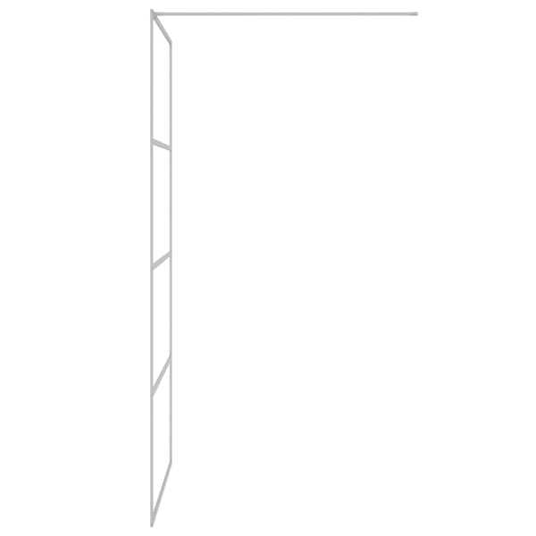 Duschvägg silver 100x195 cm klart ESG-glas