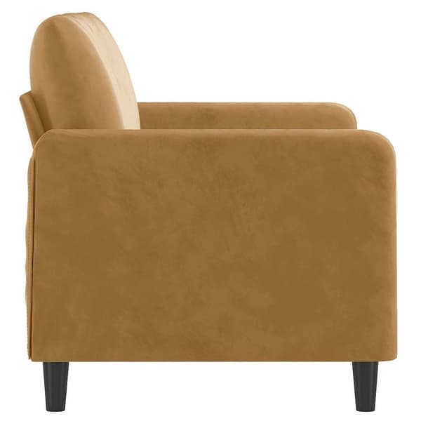 2-sitssoffa brun 120 cm sammet