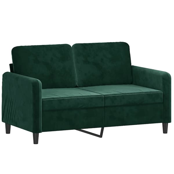 Soffa 2-sits mörkgrön 120 cm sammet