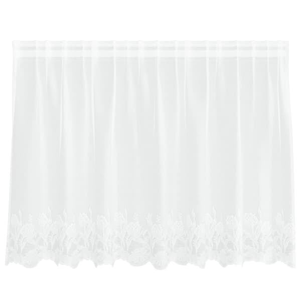 Spetsgardin med gardiner Vit 200 x 120 cm Polyester