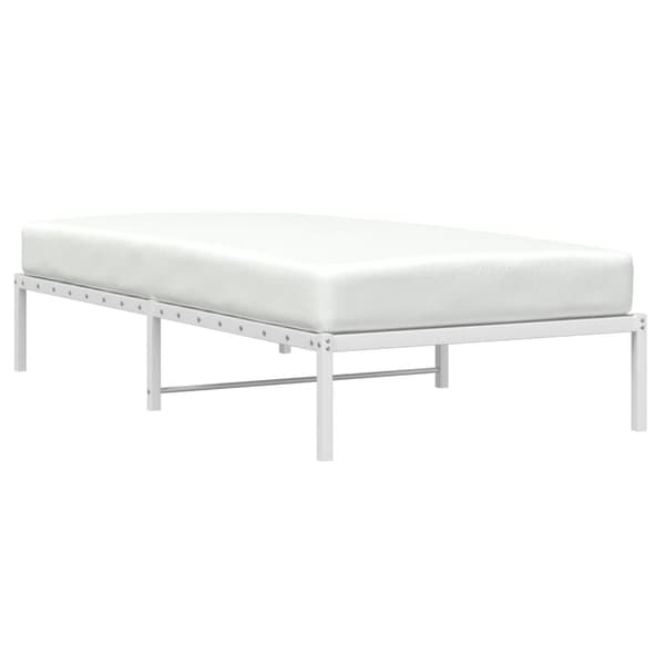 Sängram metall vit 107x203 cm