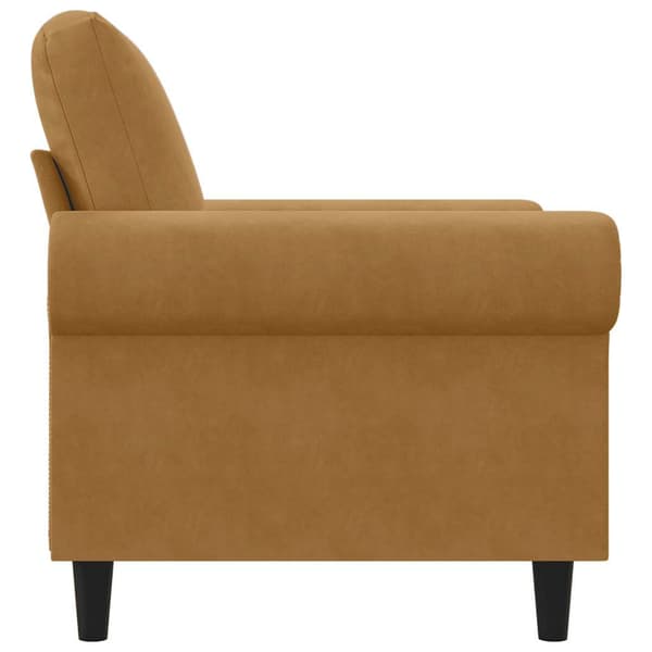 Fåtölj Brun 60 cm sammet