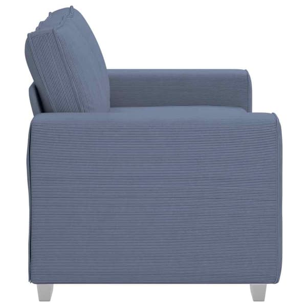 Loveseat soffa blå 160x77x82 cm manchestertyg