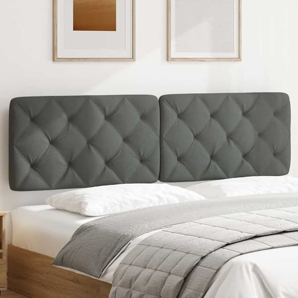 Headboard Cushion Dark Grey 180 cm Fabric