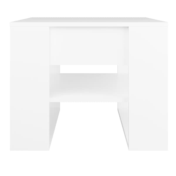 Soffbord vit 55,5x55x45 cm konstruerat trä