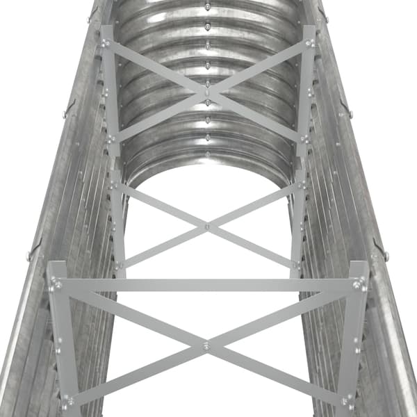 Odlingslåda galvaniserat stål 332x40x68 cm silver