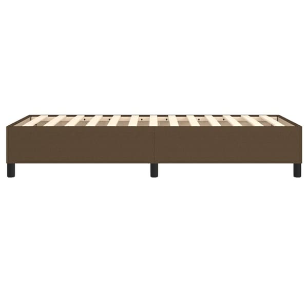 Boxspring-sängram mörkbrun 90x200 cm tyg